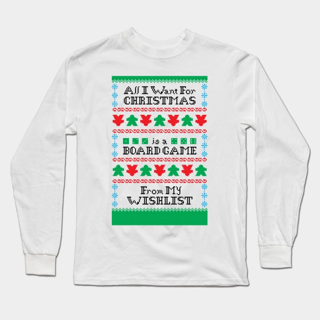 Wishlist Christmas Sweater Long Sleeve T-Shirt by WinCondition